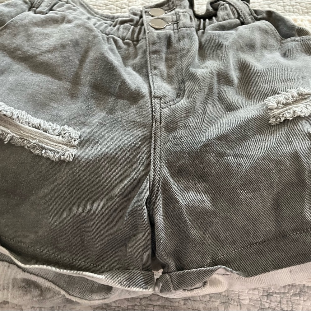 POL Blue Distressed Jean Shorts.